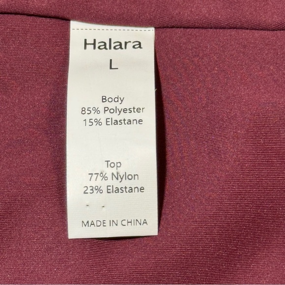 Halara Breezeful Backless Wide Leg Jumpsuit Amaranth Burgundy size Large - Picture 10 of 11